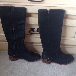 Ugg Leather Black Boots New